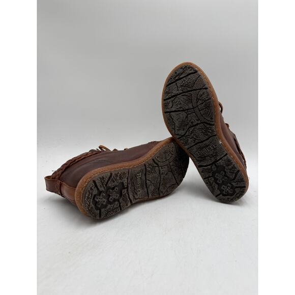 Børn TEMPLE F32523 Women's NEW Lace Up Leather Ankle Boots Brown US Size 6 NIB - Picture 9 of 11